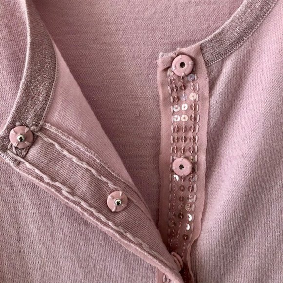 Boden Sequined Lightweight Wool Cardigan - Milkshake Pink - 8 - Picture 3 of 11